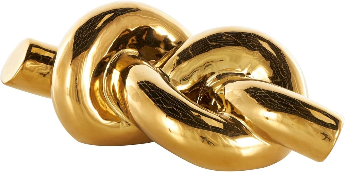 Keramisch Beeldje Goud met Glanzende Afwerking - Decoratief Object voor op de Tafel