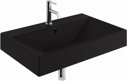 Kludi RESA Waschtisch 59WW8139 81 x 50 x 12 cm, Ein Hahnloch Mattschwarz