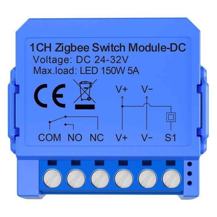 Avatto 1-channel ZigBee switch module with voltage-free contact ZWSM16-DC32V-1 (Schaltaktor) (ZWSM16-DC32V-1)