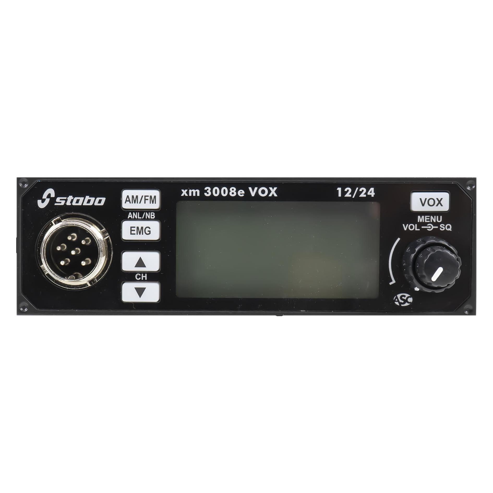 Stabo CB-Funkgerät XM 3008E AM-FM, 12-24V, VOX, ASQ (30119)