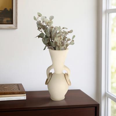 Sagebrook Home Xixa Natural Ecomix Vase Pottery Masterpiece