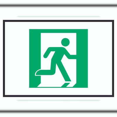 HB-Druck Rettungsweg rechts Symbol A3 (297x420mm) Schild