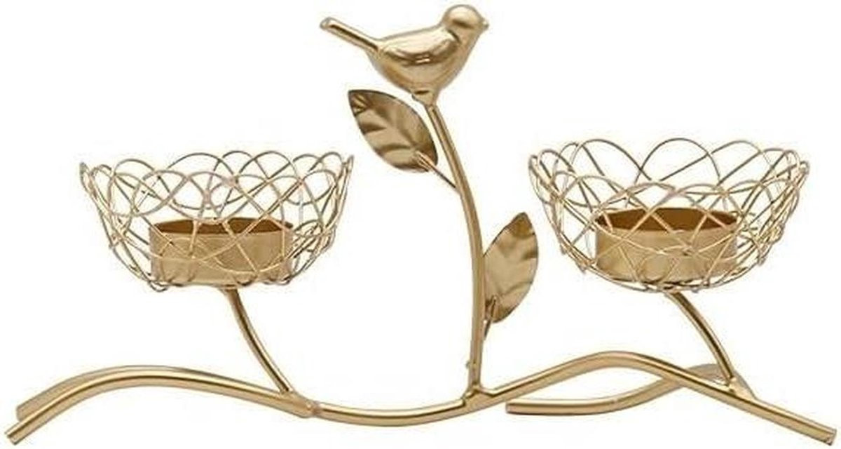 Nordic Wind Design Kandelaar Vogel - Zwarte Kaarsenhouder voor Taperkaarsen