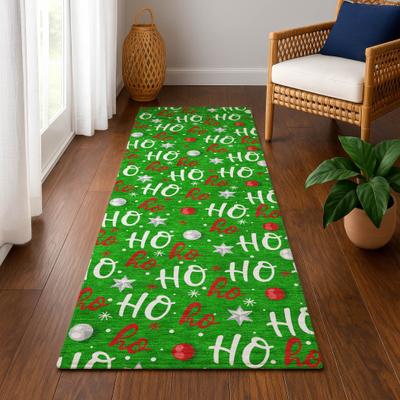 Addison Rugs Premium Washable Super Soft Christmas Ho Ho Mayfield Rug
