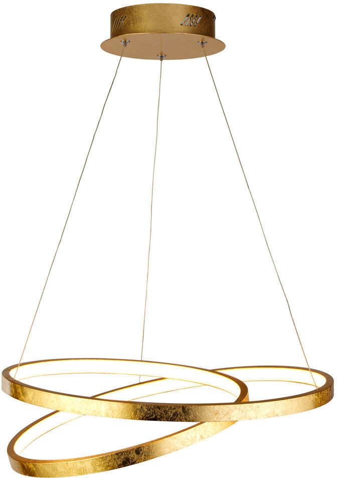 Ivy Bronx Urbanna 1 - Light Gold LED Geometric Pendant Gold 12cm H X 47cm W X 47cm D