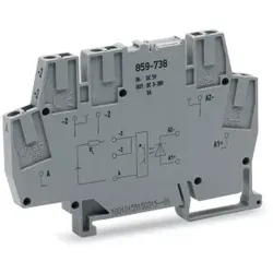 Wago 859-738 Optokopplermodul,Eingangsnennspannung DC 5 V,Ausgangsspannungsbereich DC 3 ... 30 V,grau 859738  - 10 Stück