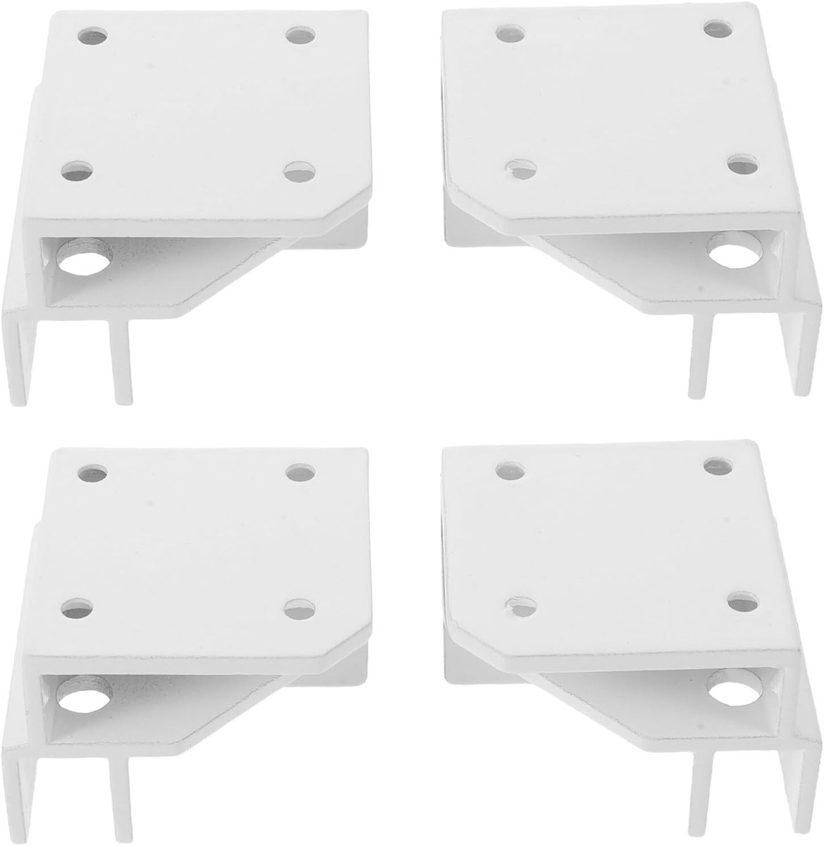 4 stuks Hoekklemmen Aluminium Wit - Weerbestendige Hoekbevestiging voor Tegels en Constructieversterking