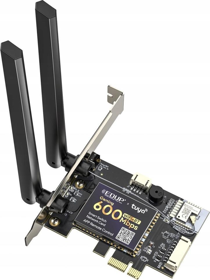 EDUP PCI-netwerkkaart voor PC met TUYA WiFi en Bluetooth-bediening inclusief AC600SW