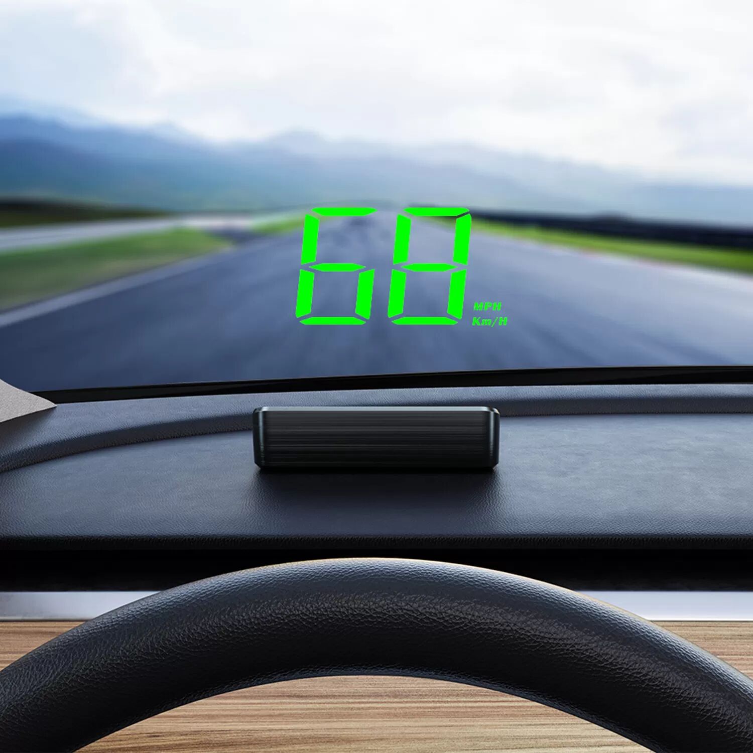 INF M2-KM/H Affichage tête haute pour voiture avec projection sur pare-brise et connexion OBD2