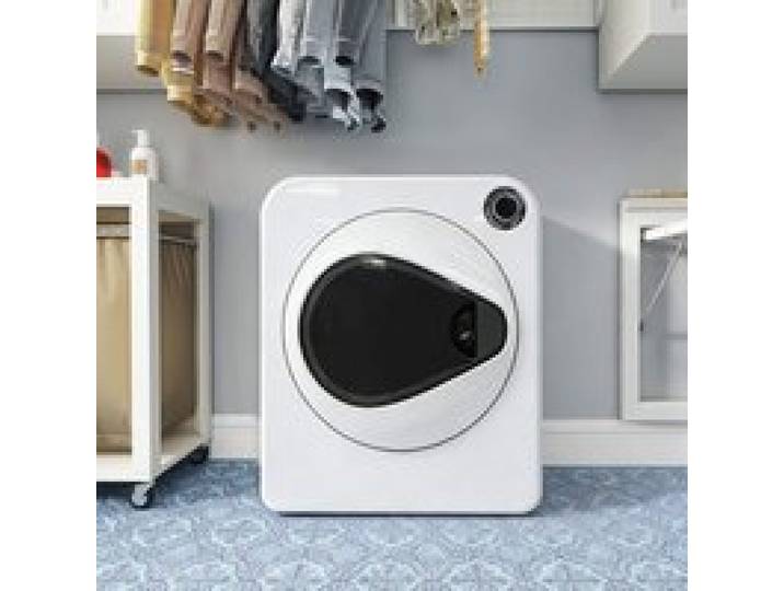 Sèche-linge compact 3 kg 830 W avec chauffage PTC tambour inox 4 programmes fonction refroidissement - mural/empilable blanc