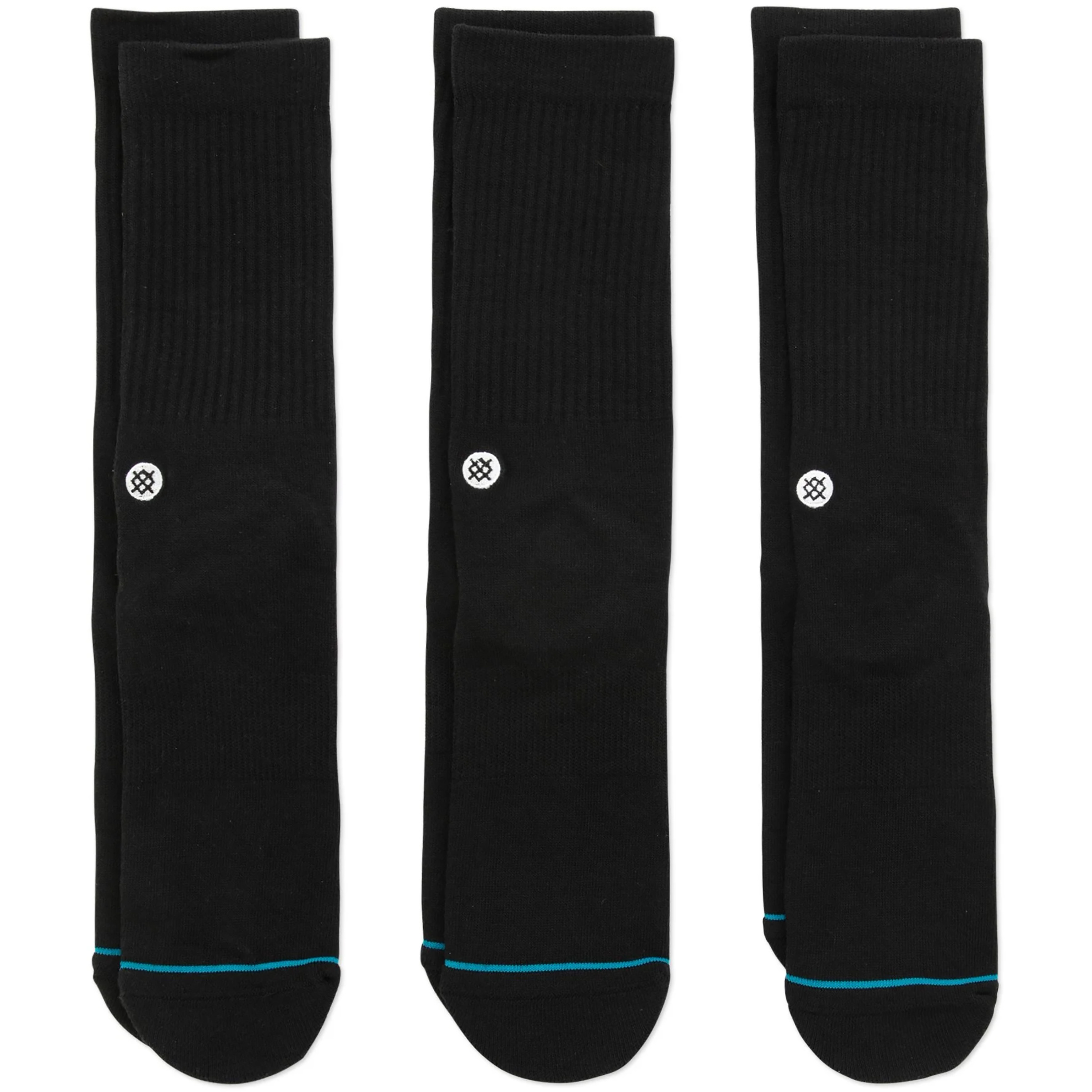 Stance Icon 3er Pack Freizeitsocken schwarz Größe 38 Lifestyle Hautfreundlich