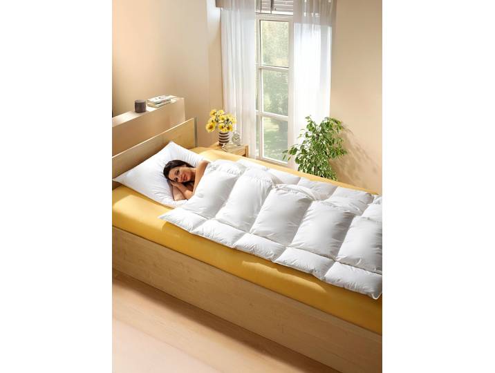 Anschmiegsame Körperform-Daunendecke, Weiss, Größe 110 (Decke 155/220 cm), Medium – Light