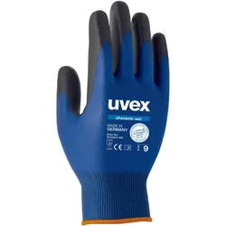 uvex Arbeitshandschuhe phynomic WET 9 blau, anthrazit