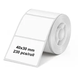 Olympia Etikettenrolle für Etikettendrucker OLYMPIA PM220, weiss, rund, 40mm, 230 Stück