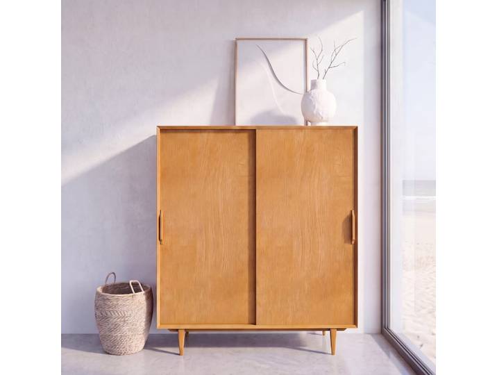 Kleiderschrank mit 2 Schiebetüren, B 130 cm