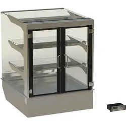 Showcase "Stockholm" eckig, für 1,5 KB, 3 Auslagen  720x710/200x792mm (BxHxT)  steuerungsfertig