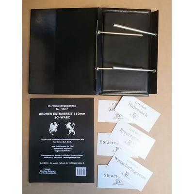 DürckheimRegister®-ORDNER EXTRABREIT SCHWARZ für STEUERGESETZE u.a; zum Einheften und Unterteilen der Gesetzessammlungen, Sonstige von , Dürckheim