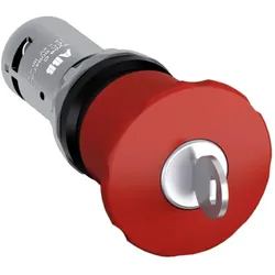 ABB Not-Halt-Drucktaste,40mm,Schlüsselentr., Schalter + Taster, Rot