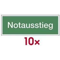 LimarLite Rettungszeichen Textschild »Notausstieg« 40,0 x 14,0 cm Folie (0,4 mm), 40x14 cm