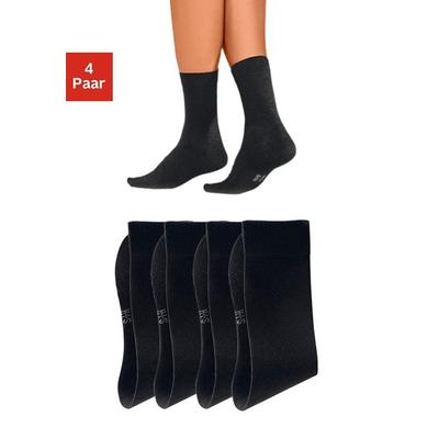 Basicsocken H.I.S "Herren Business Socken Strümpfe Anzugsocken Atmungsaktiver Baumwolle", Herren, Gr. 47-48, schwarz, Baumwolle, Elasthan, Polyamid, unifarben, elastisch, Socken, mit hohem Baumwollanteil