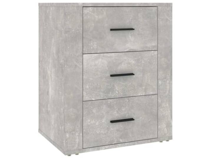 Heofavd Nachttisch Betongrau 50x36x60 cm Kommode mit 3 Schubladen