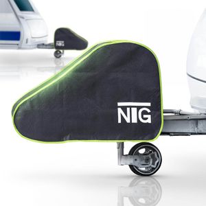 NTG Deichselabdeckung ABT3101, mit Reflexstreifen, 91 x 60 cm, 4-Lagen-Verbund, schwarz, für Anhänger & Wohnwagen
