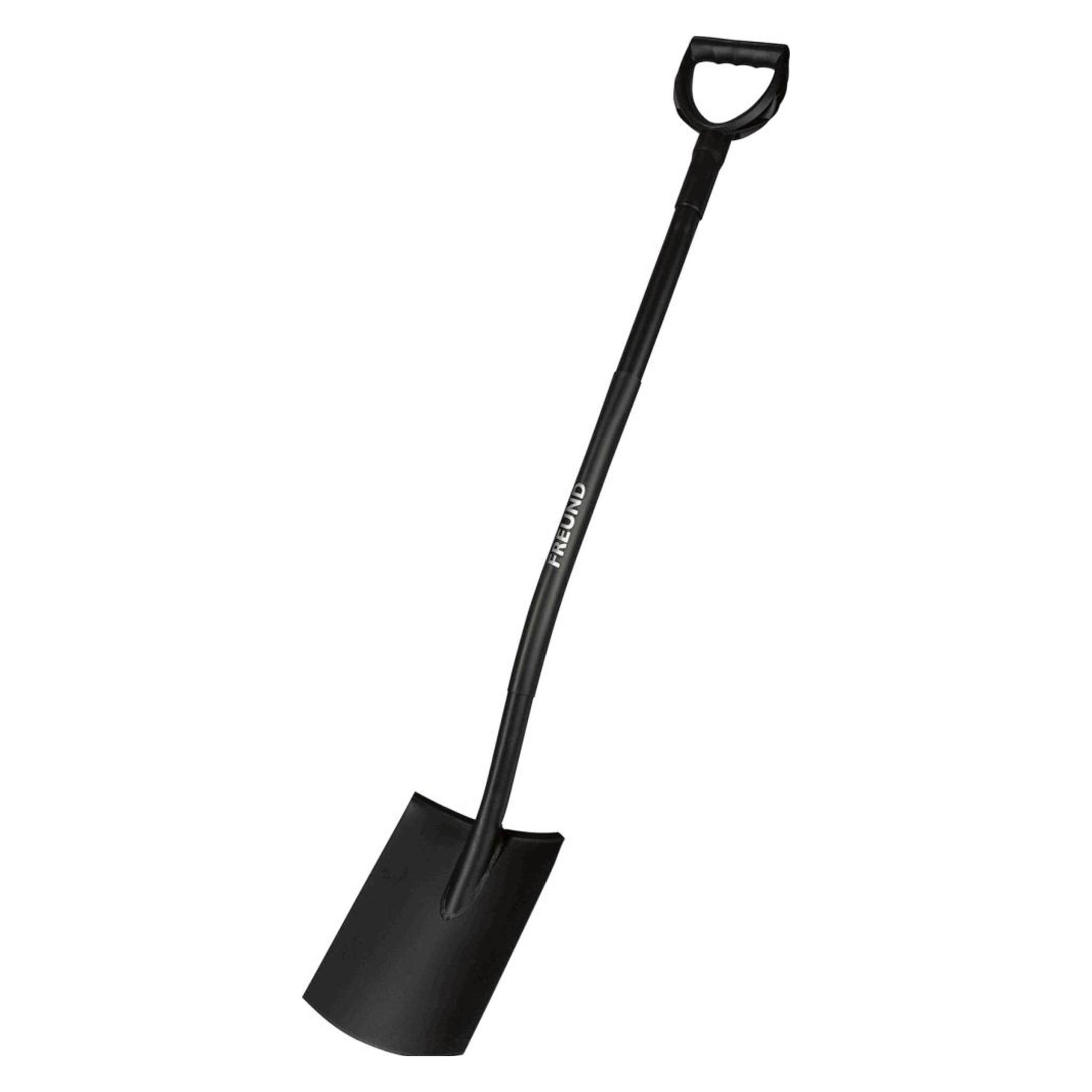 Freund Victoria Gärtnerspaten flache Form Stahlstiel Ergoline schwarz (4002408694566)