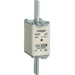 Hager LNH2100M6 NH-Sicherungseinsatz NH2C gG 690V 100A Kombimelder Grifflasche spannungsführend
