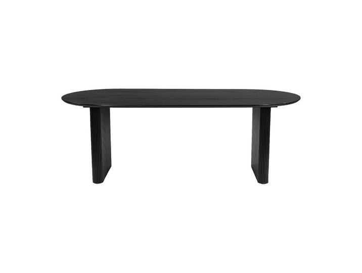 Vente-Unique Esstisch - 8 Personen - holz - schwarz Balimela, Schwarz, Holz, Uni, Oval, 200x76x100 cm, Esszimmer, Esstische
