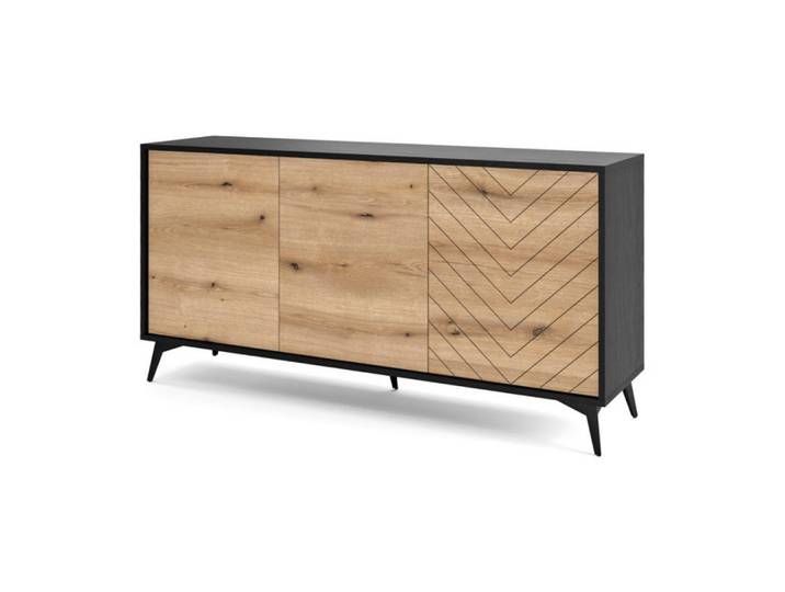 Sepro Meble Sideboard K154 Fischgrätmuster, Mehrfarbig, 154x77x39 cm, Kleinmöbel, Kommoden, Sideboards