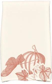 E by Design 18 x 30-inch Stagecoach Holiday Floral Print Hand Towel