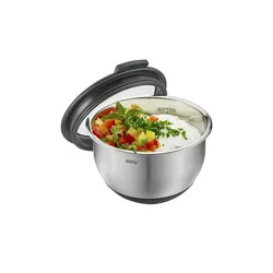 Gefu Frischhalteschüssel  MUOVO ¦ silber ¦ Edelstahl,Kunststoff,Silikon ¦ Maße (cm): H: 7,5  Ø: 12.0