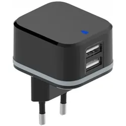Velleman KOMPAKTES LADEGERÄT MIT 2 USB-ANSCHLÜSSEN - 5 V - 4.8 A max. - 24 W max. - SCHWARZ (24 W, 2 Ports), USB Ladegerät, Schwarz