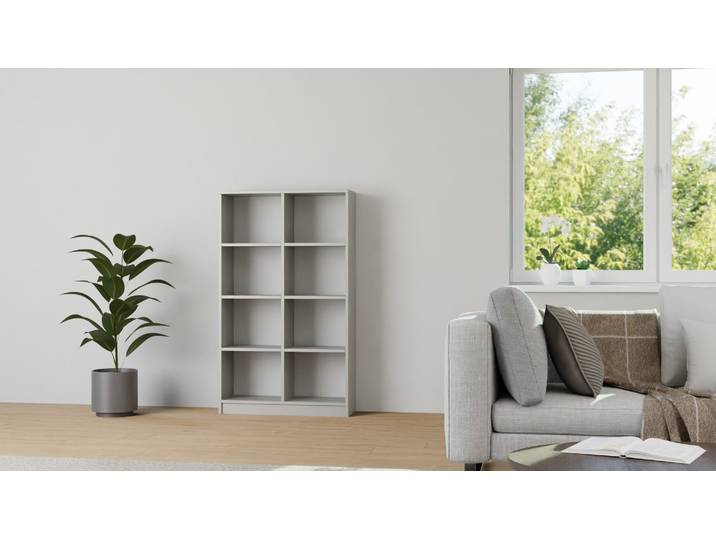Schlichtes Bücherregal Premium Dekore Grau
