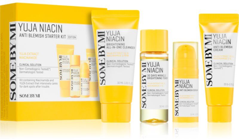 Some By Mi Yuja Niacin Anti Blemish Starter Kit Reiseset zum vereinheitlichen der Hauttöne