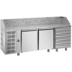 Tecnodom Pizza Counter 3 Türen GN 1/1 Motor Gruppe SX 6 neutrale Schubladen und Granit Top