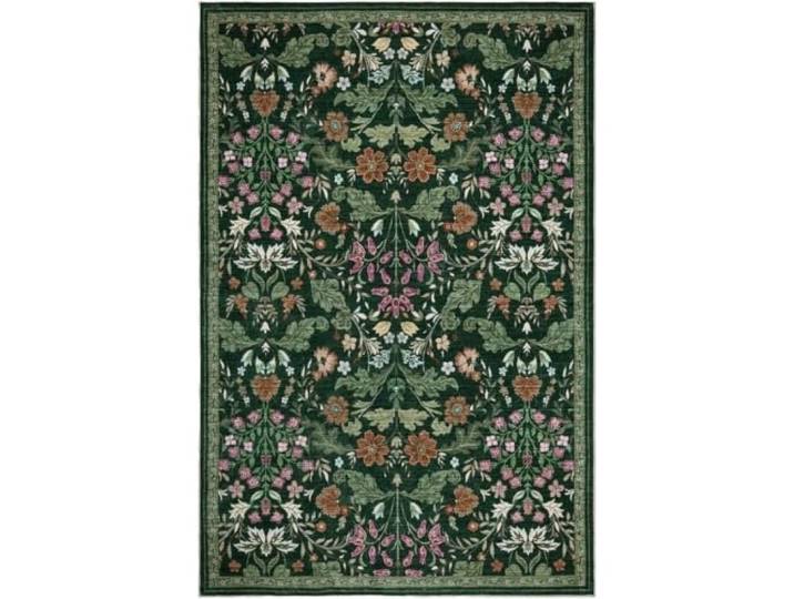 Vintage Bodenmatte for Couchtisch Bodenmatte mit Vintage-Blumenmuster for Couchtisch, Wohnzimmer, maschinenwaschbar, rutschfest(Color3,200x300cm(6.5x9.8ft))