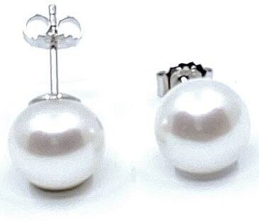 Perlenohrringe FIRETTI "Schmuck Geschenk Ohrschmuck Perle" Gr. 10, bunt (silberfarben, weiß), Ohrringe, Damen, 10, Perlen Silber 925 (Sterlingsilber), Perlen, Silber 925 (Sterlingsilber), Perlenohrringe, Made in Germany - mit Süßwasserzuchtperle