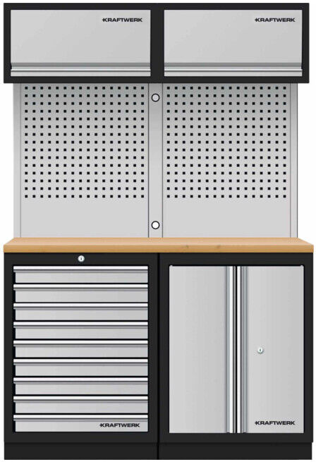 Mobilier d'atelier Mobilio 2 éléments Kraftwerk, unité murale, contreplaqué hêtre (3964K-9S-K2)
