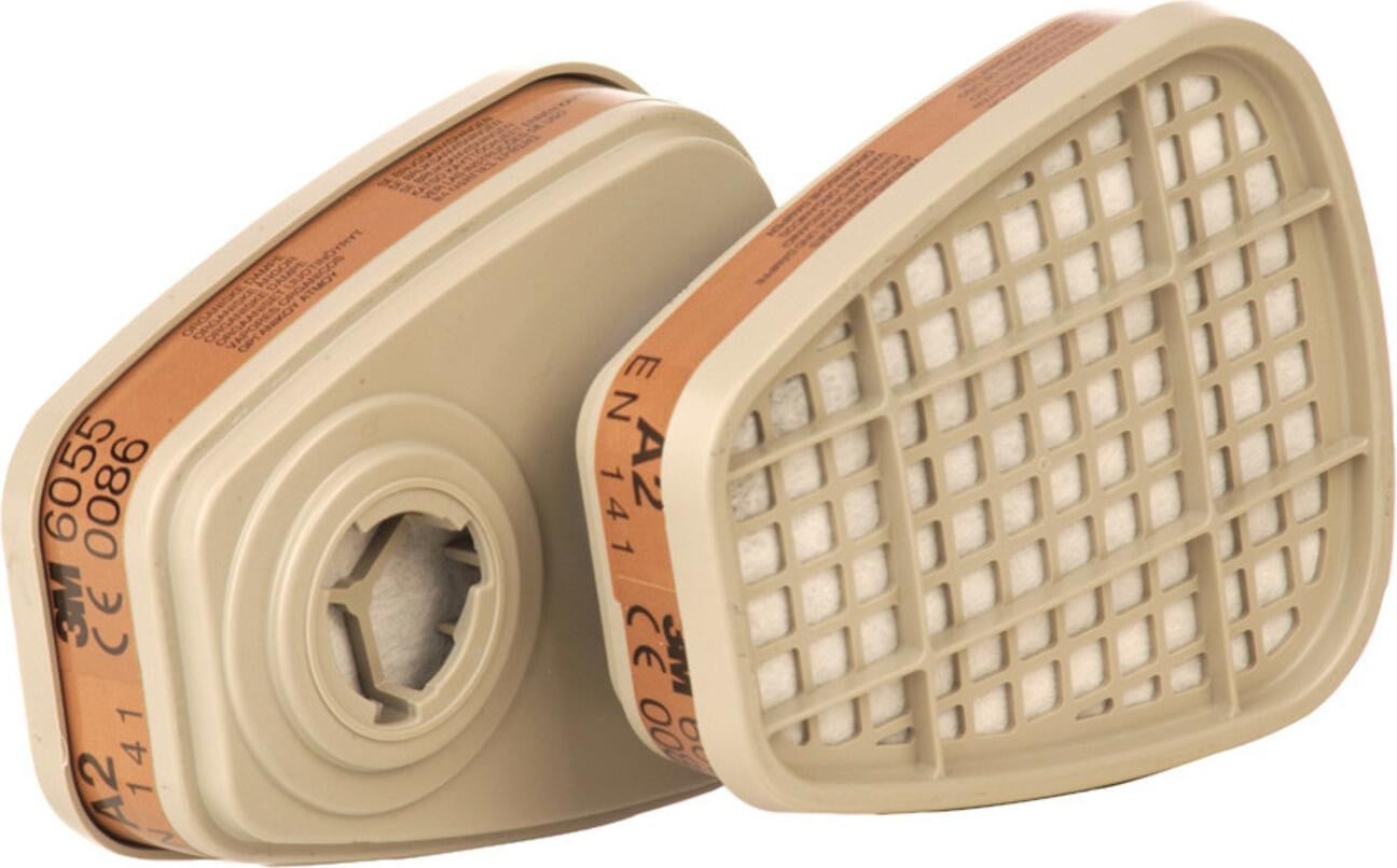 3M Gasfilter A2 type 6055 conform EN143, 4 stuks