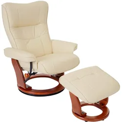 RELAXSESSEL MIT HOCKER Beige