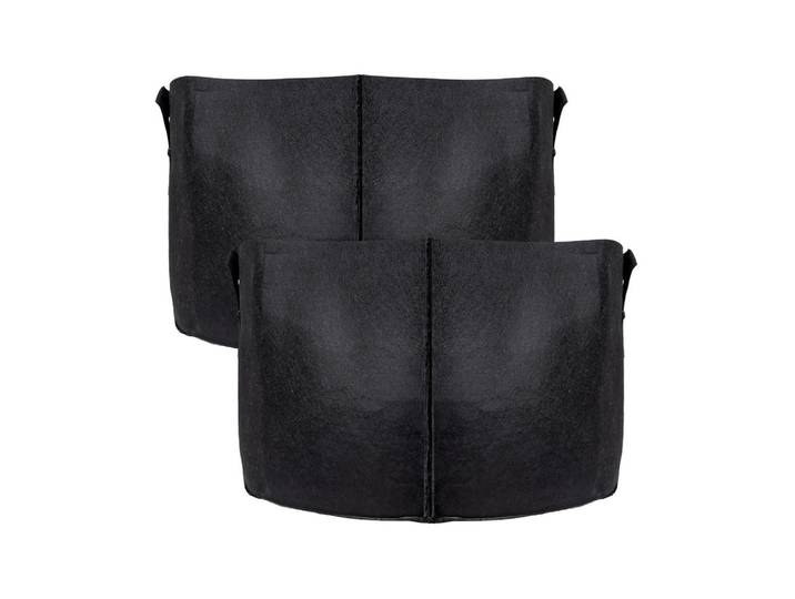 Intirilife Pflanzsack Vliesstoff 50/30 cm (2-tlg. Set), Schwarz, Textil, Gartenzubehör