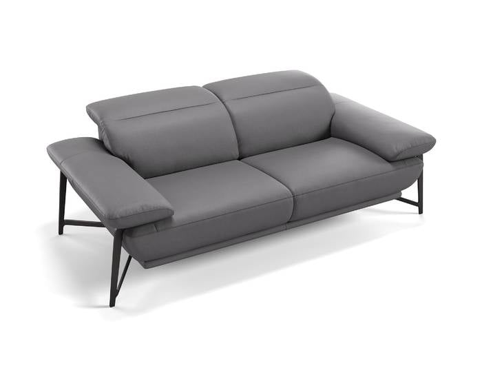 Leder Sofa BIANCO 2-Sitzer Couch Relaxsofa