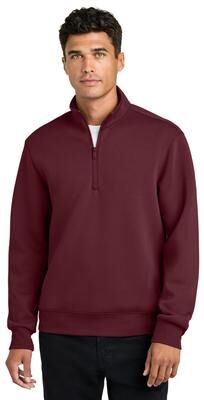 Mercer+Mettle MM3100 Soft Spacer 1/4-Zip in Burgundy size Small   Triblend