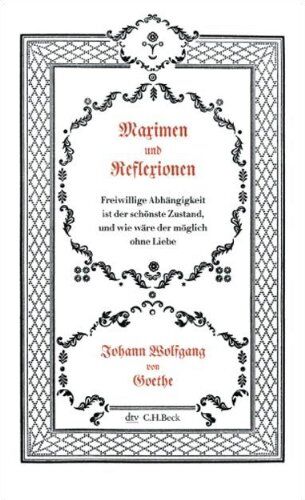 Goethe, Johann Wolfgang von - Maximen und Reflexionen - Preis vom 09.10.2026 07:28:09 h