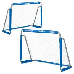 Relaxdays Fußballtor 2er Set blau Weiß,Blau,Grau