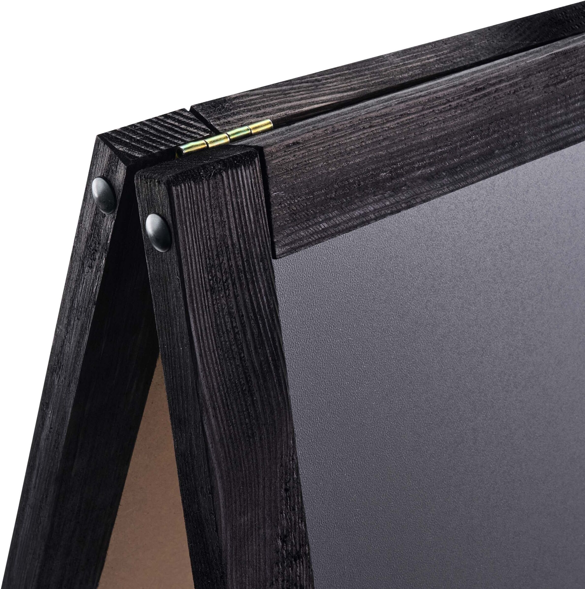 SPRINTIS 1 Cavalletto lavagna in legno WOOD-STOP Lite L, lavagna di 53 x 80 nero