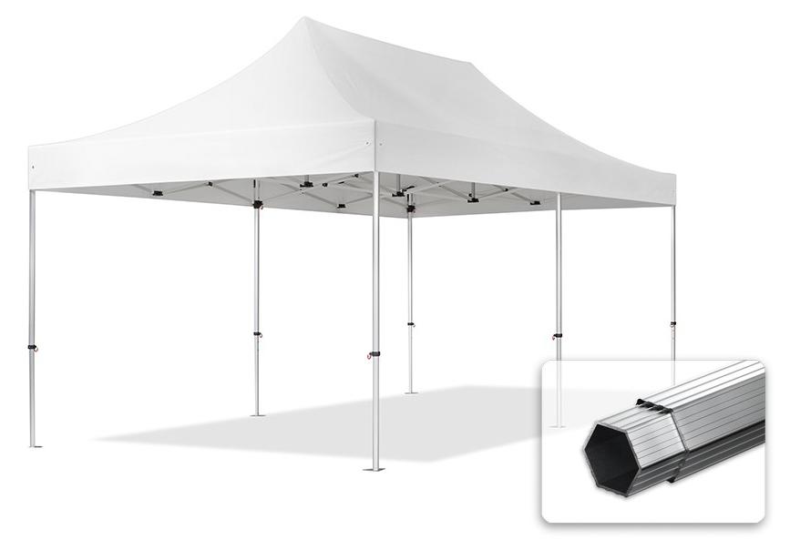 TOOLPORT 3x6m Aluminium Faltpavillon, ohne Seitenteile, weiß
