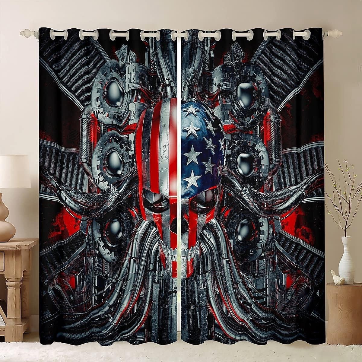Decoratieve raamgordijnen met grafisch patroon in meerdere kleuren, 46 x 54 cm