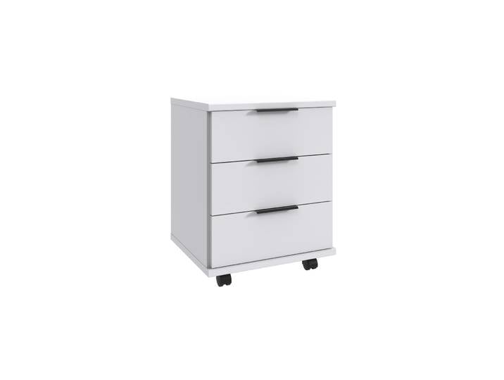 Rollcontainer Nordy weiss Holzwerkstoff B 46 H 58 cm - Rollcontainer